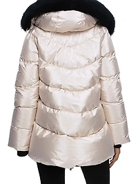 Apres-Ski Jacket with Detachable Toscana Shearling lamb Hood Trim