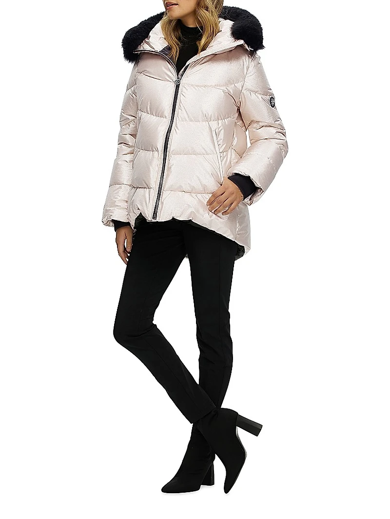 Apres-Ski Jacket with Detachable Toscana Shearling lamb Hood Trim