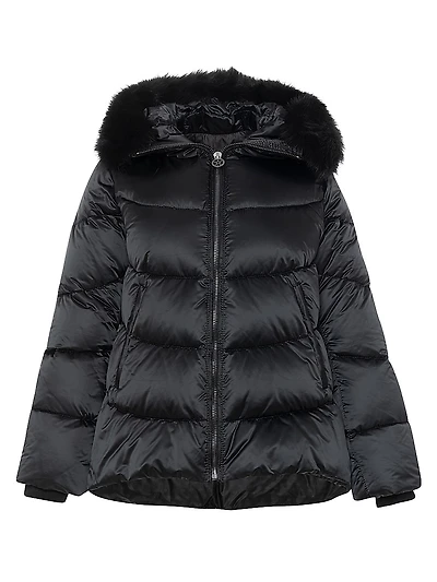 Apres-Ski Jacket with Detachable Toscana Shearling lamb Hood Trim
