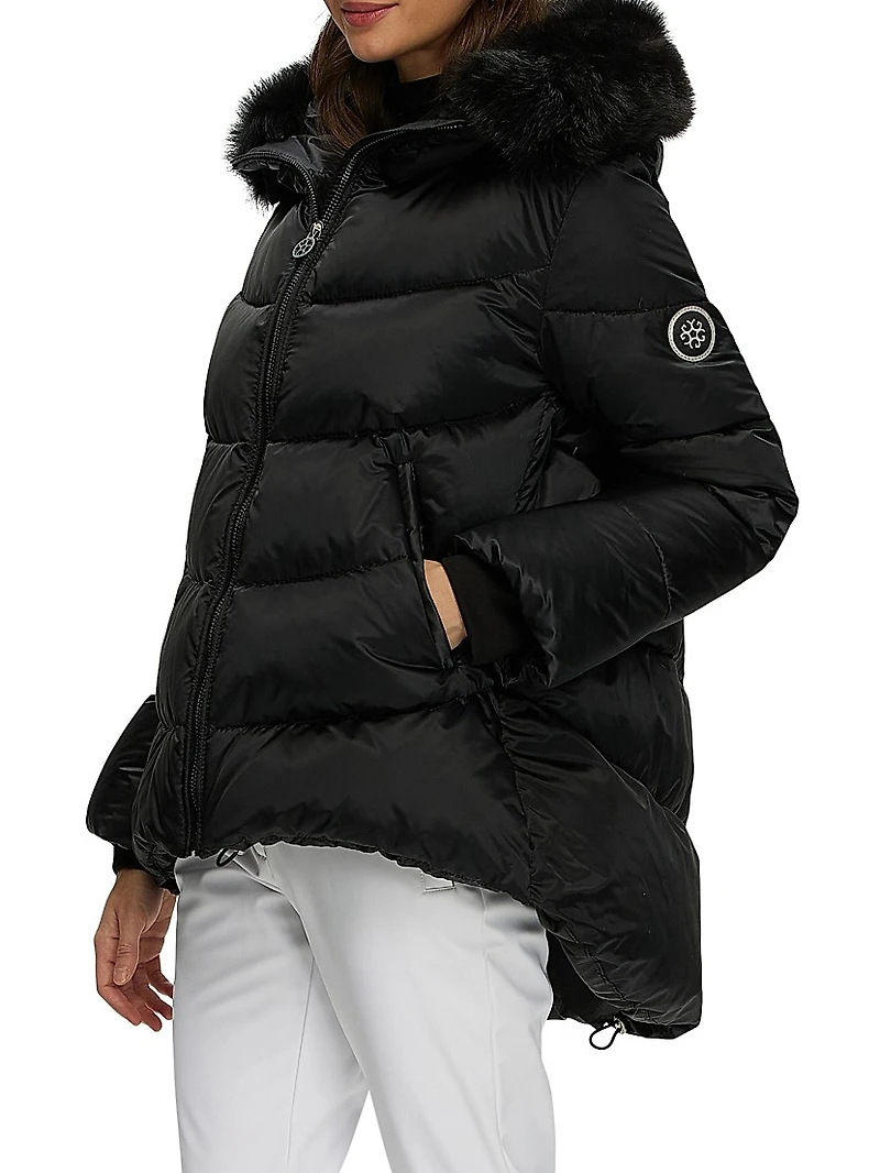 Apres-Ski Jacket with Detachable Toscana Shearling lamb Hood Trim
