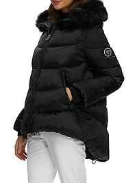 Apres-Ski Jacket with Detachable Toscana Shearling lamb Hood Trim