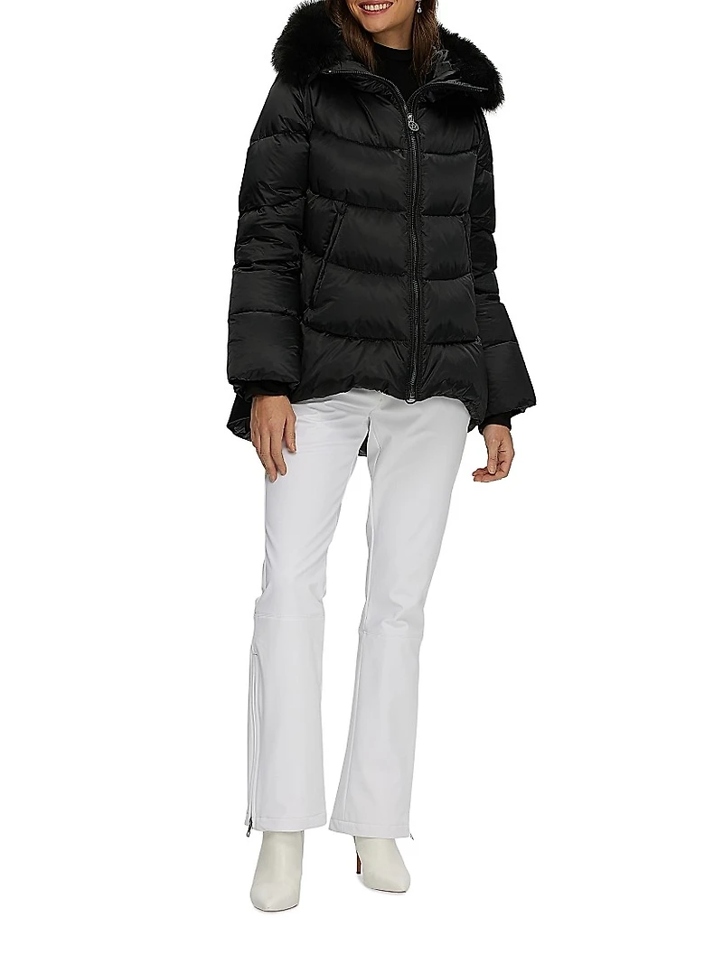 Apres-Ski Jacket with Detachable Toscana Shearling lamb Hood Trim