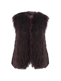 Select Mongolian Goat Zip Vest