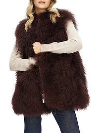 Select Mongolian Goat Zip Vest