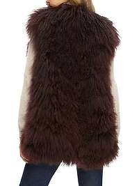 Select Mongolian Goat Zip Vest