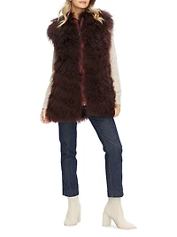 Select Mongolian Goat Zip Vest