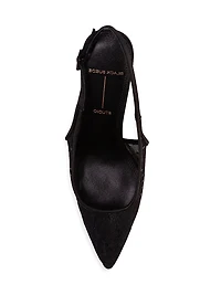 Marina 80MM Lace Slingback Pumps