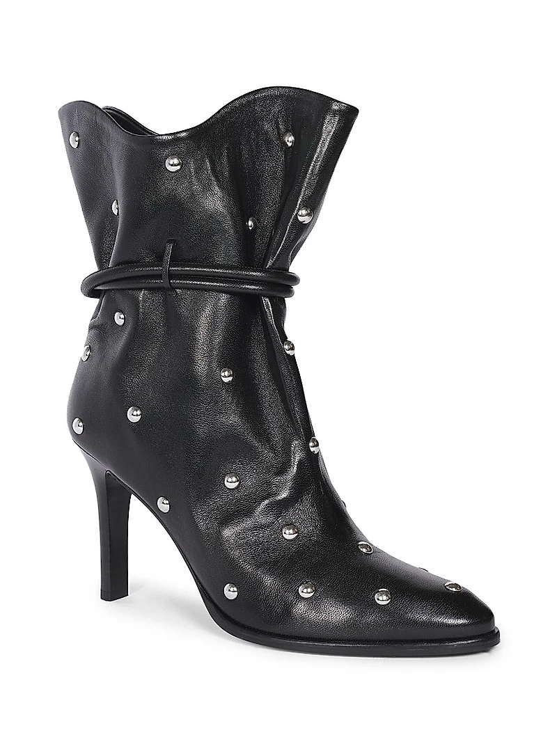 Lolya 90MM Embellished Leather Boots