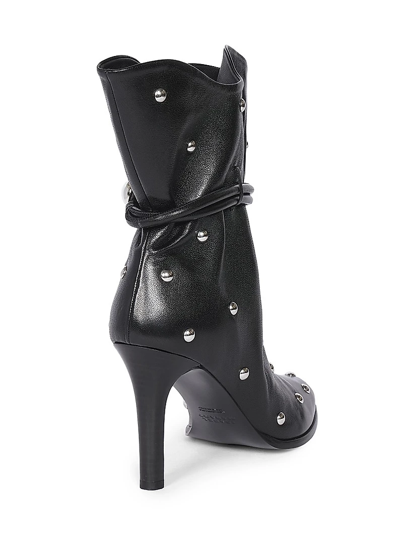 Lolya 90MM Embellished Leather Boots