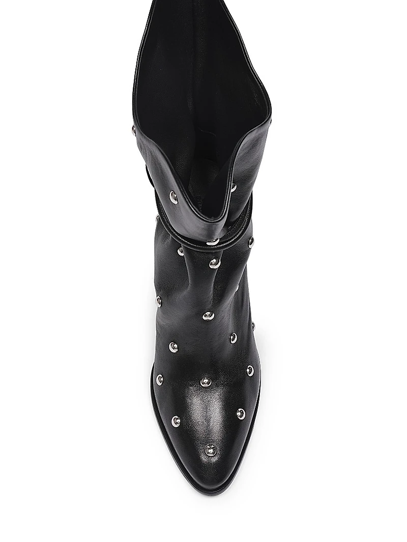 Lolya 90MM Embellished Leather Boots