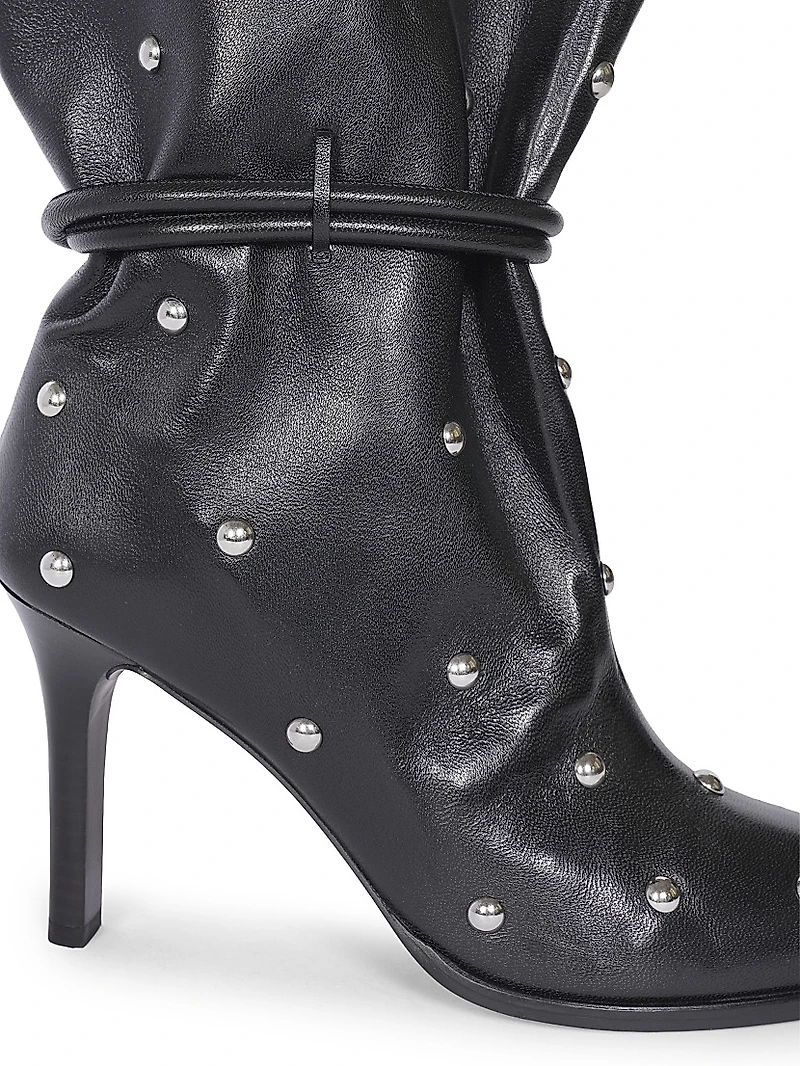 Lolya 90MM Embellished Leather Boots