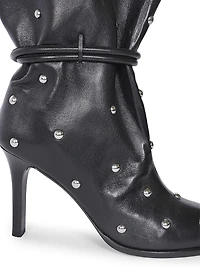 Lolya 90MM Embellished Leather Boots