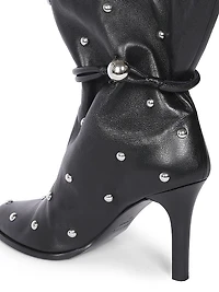 Lolya 90MM Embellished Leather Boots