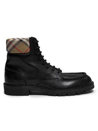 Rogue Leather Lace-Up Combat Boots
