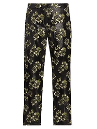 Lacquered Sunflower Cigarette Trousers