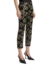 Lacquered Sunflower Cigarette Trousers