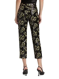 Lacquered Sunflower Cigarette Trousers