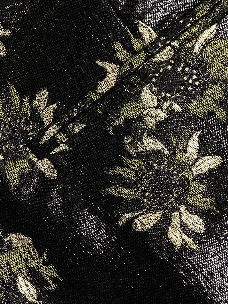 Lacquered Sunflower Cigarette Trousers