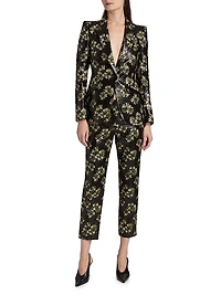 Lacquered Sunflower Cigarette Trousers