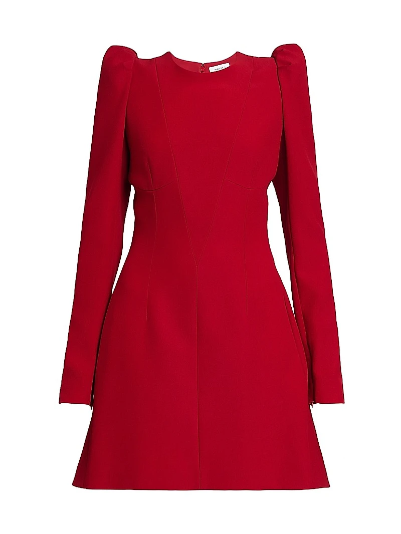 Leaf Crepe Minidress