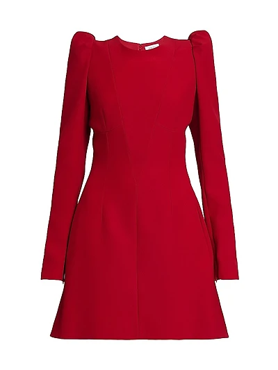 Leaf Crepe Minidress