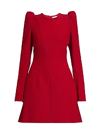 Leaf Crepe Minidress
