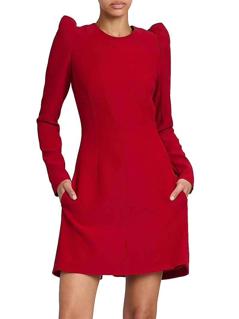 Leaf Crepe Minidress