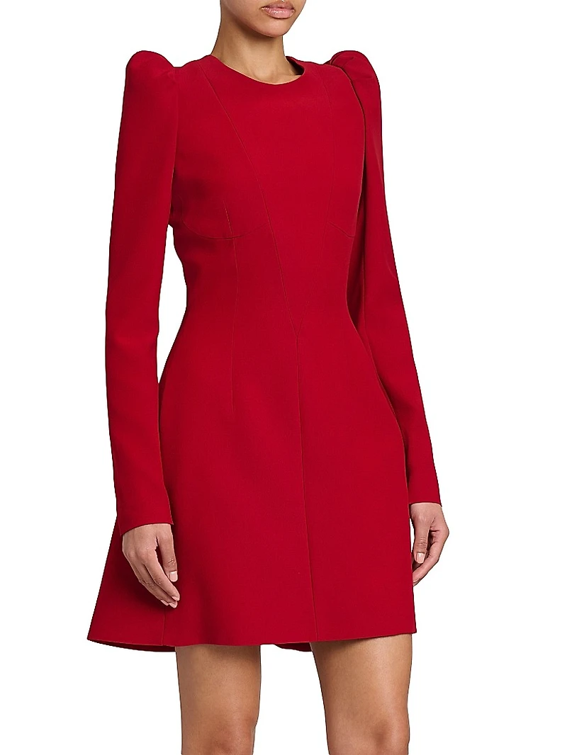 Leaf Crepe Minidress