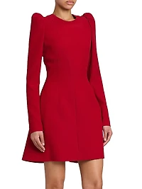 Leaf Crepe Minidress