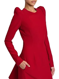 Leaf Crepe Minidress