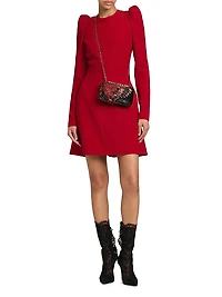 Leaf Crepe Minidress