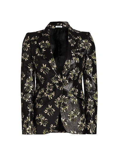 Lacquered Sunflower Jacquard Blazer