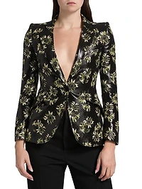 Lacquered Sunflower Jacquard Blazer