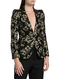 Lacquered Sunflower Jacquard Blazer