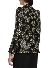 Lacquered Sunflower Jacquard Blazer