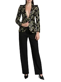 Lacquered Sunflower Jacquard Blazer
