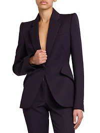 Grain De Poudre Wool Blazer