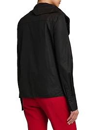 Bow Long-Sleeve Cotton Shirt