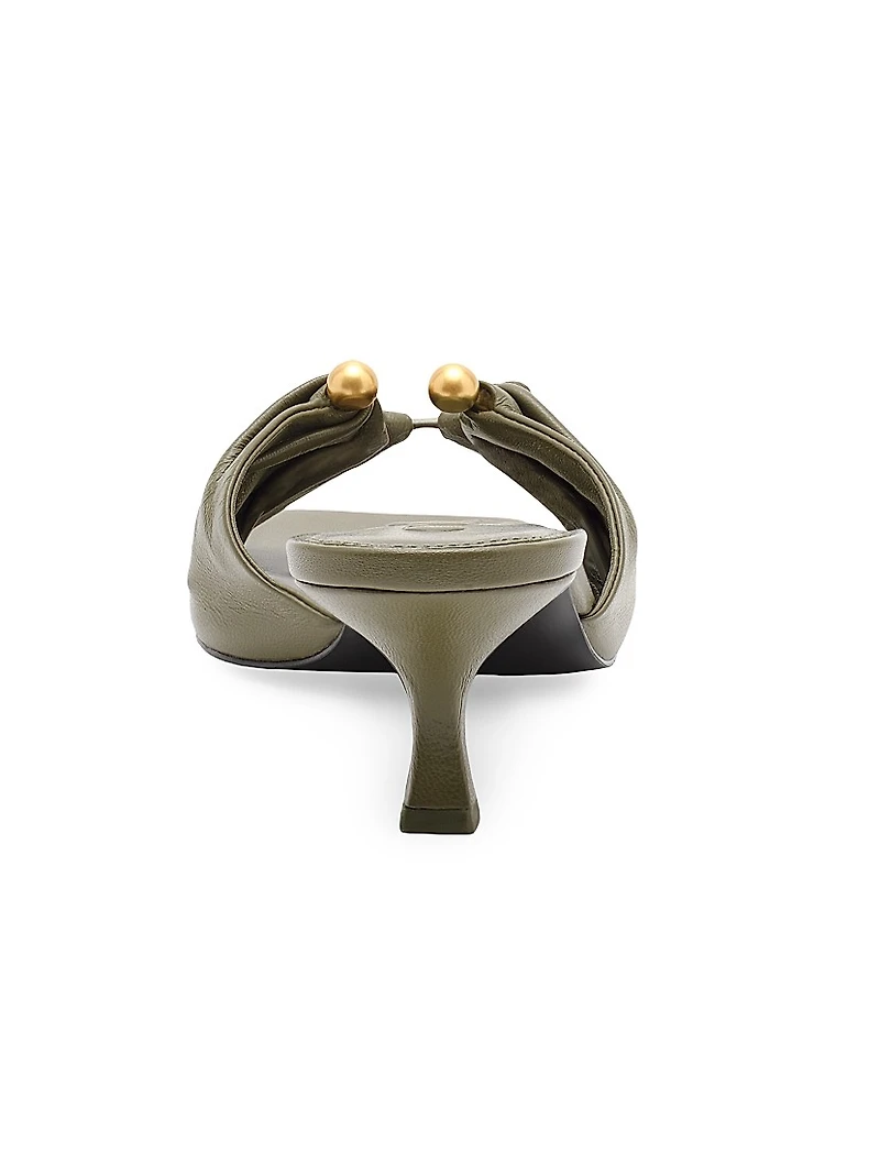 Adrian 50MM Leather Slip-On Sandals