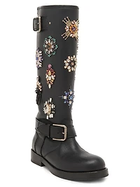Embellished Knee-High Boots
