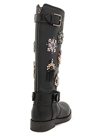 Embellished Knee-High Boots