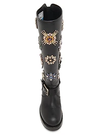 Embellished Knee-High Boots