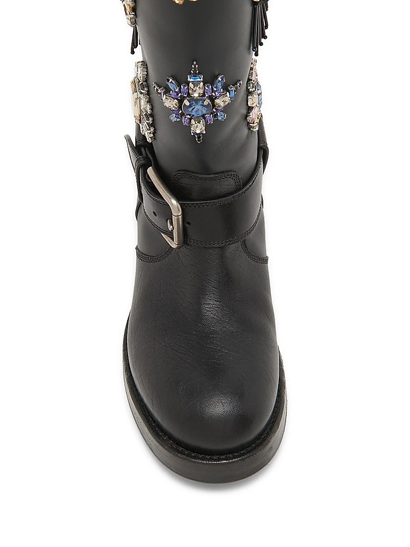 Embellished Knee-High Boots