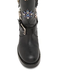 Embellished Knee-High Boots