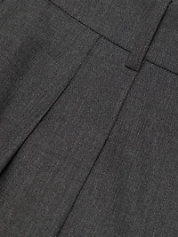 Pleated Stretch-Virgin Wool Wide-Leg Pants