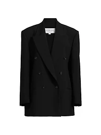 Shawn Virgin Wool Double-Breasted Blazer