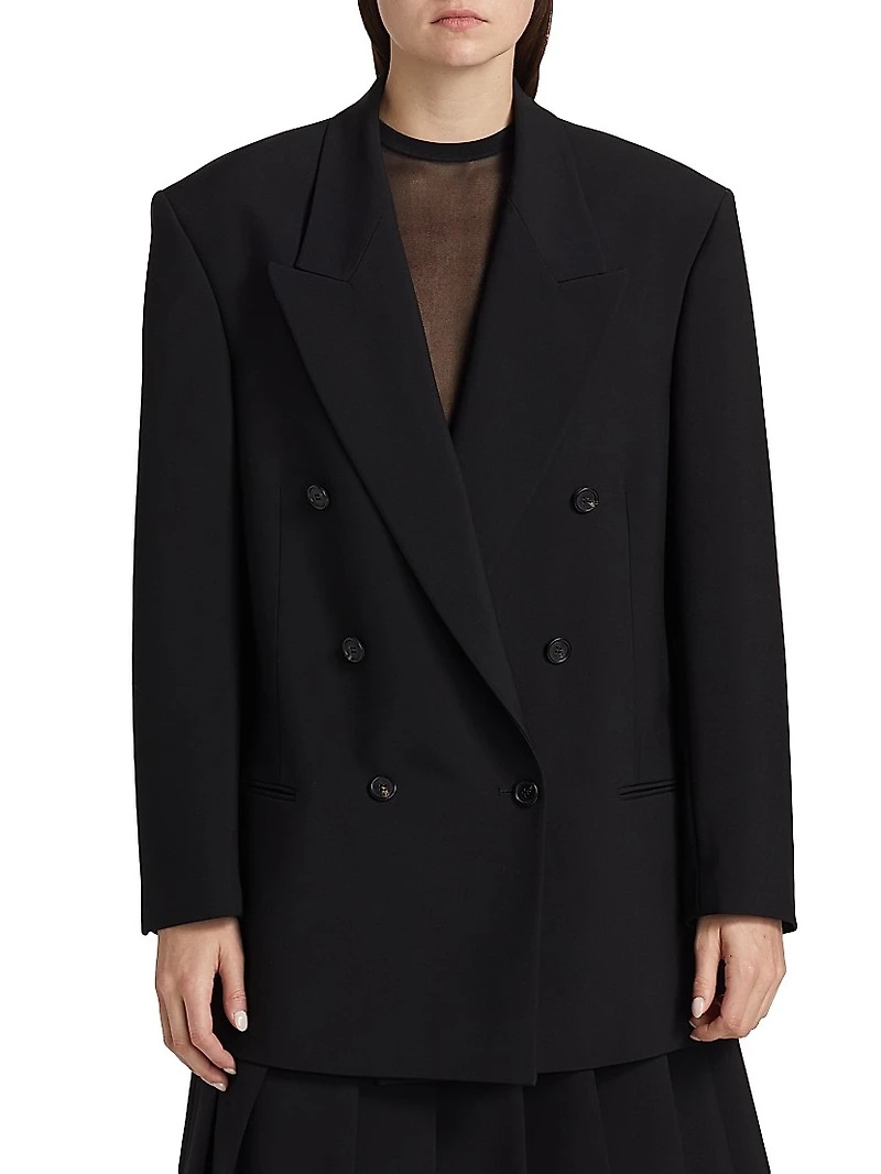 Shawn Virgin Wool Double-Breasted Blazer