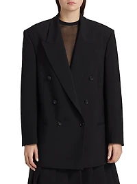 Shawn Virgin Wool Double-Breasted Blazer