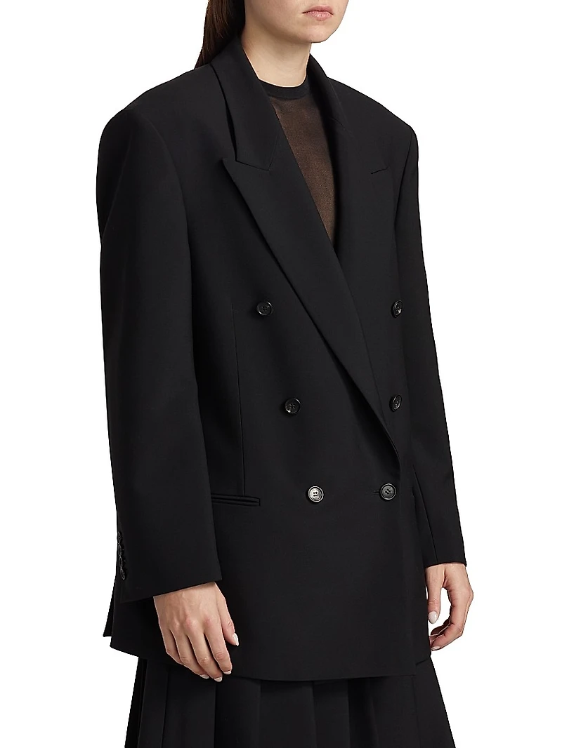 Shawn Virgin Wool Double-Breasted Blazer