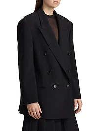 Shawn Virgin Wool Double-Breasted Blazer